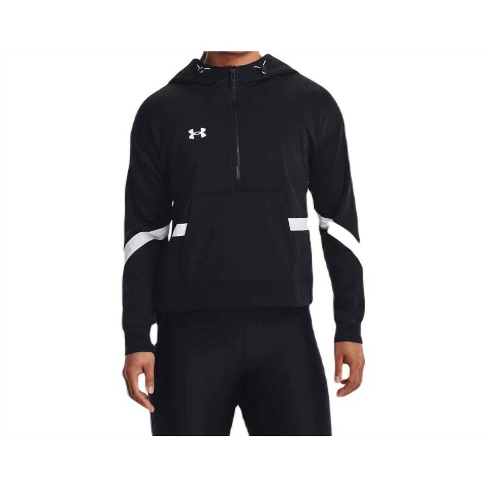 NEW UNDER ARMOUR armour fleece storm hoodie in black/white